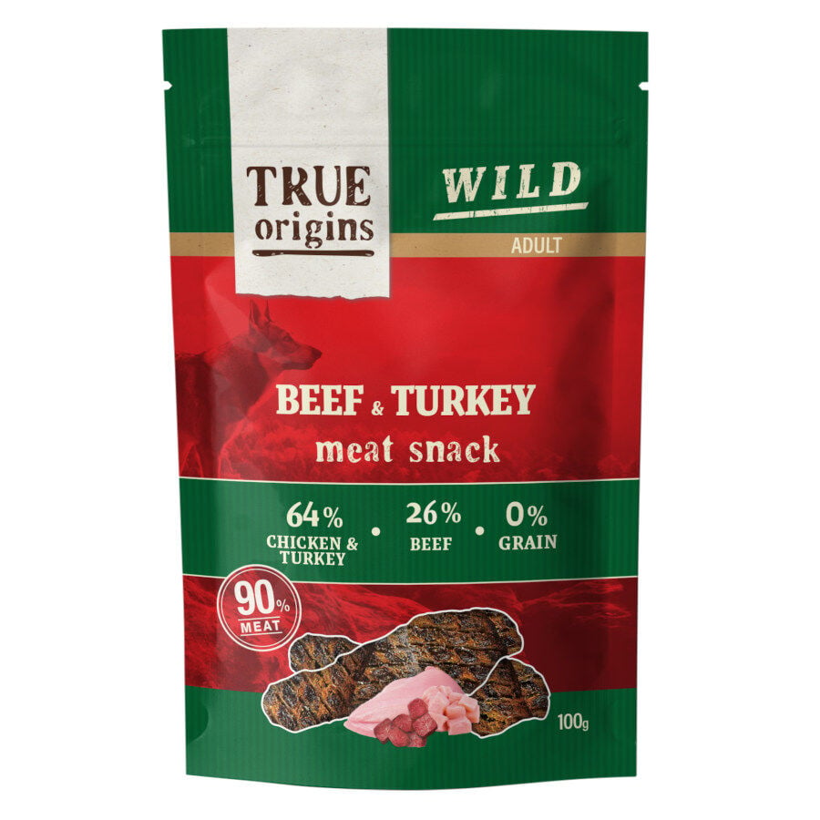 100 g True Origins Tiras Wild Adult Ternera y Pavo para perros, , large indicador imagen numero 1