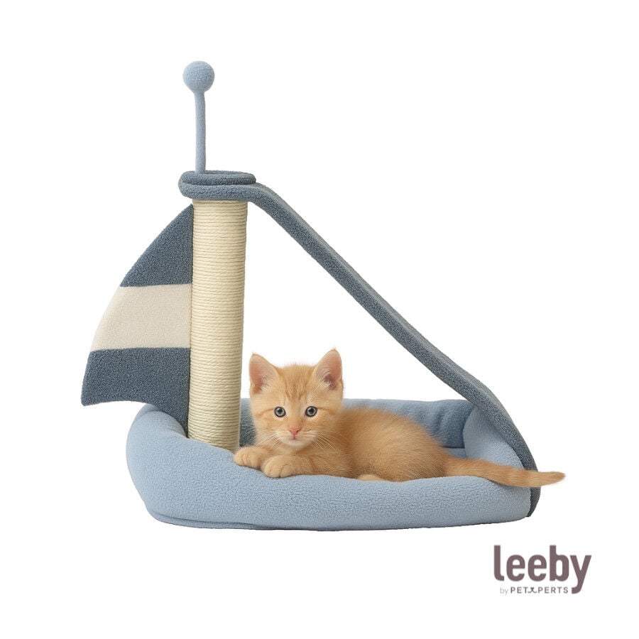 Leeby Koko rascador con cama y juguete para gatitos, , large indicador imagen numero 2