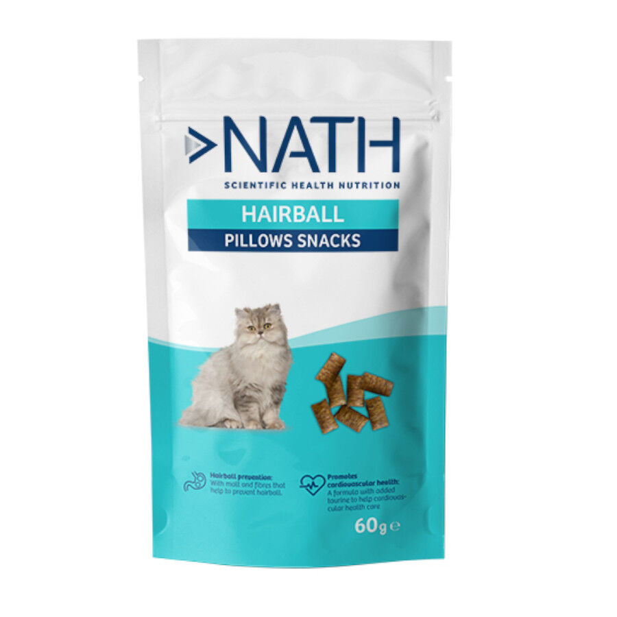 60 g Nath Pillow Snacks Hairball Bocaditos para gatos, , large Imagen numero 1