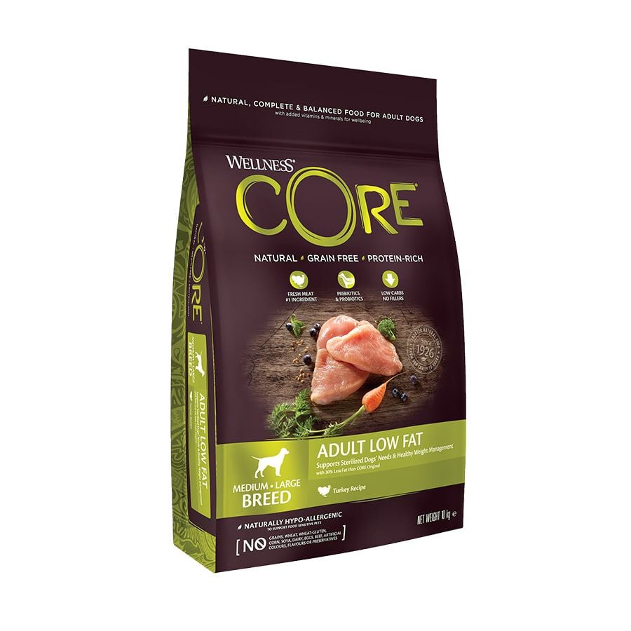 10 kg Wellness Core Adult Medium/Large Healthy Pavo Low Fat pienso para perros, , large Imagen numero 1