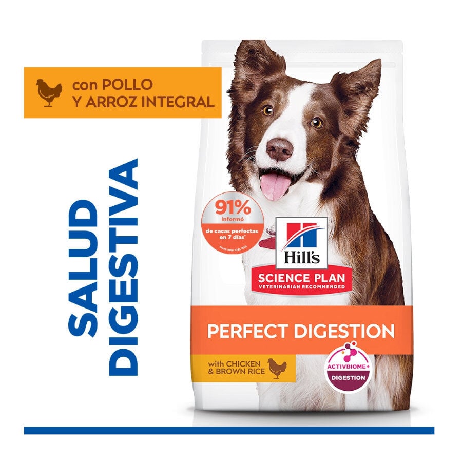14 kg Hill's Science Plan Perfect Digestion Adult Medium Pollo pienso para perros, , large Imagen numero 2