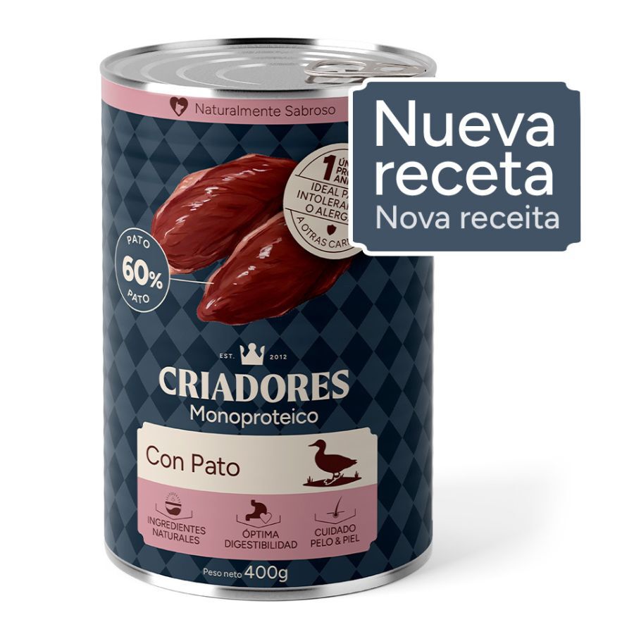 400 g Criadores Monoproteico Pato Lata para perros, , large Imagen numero 2