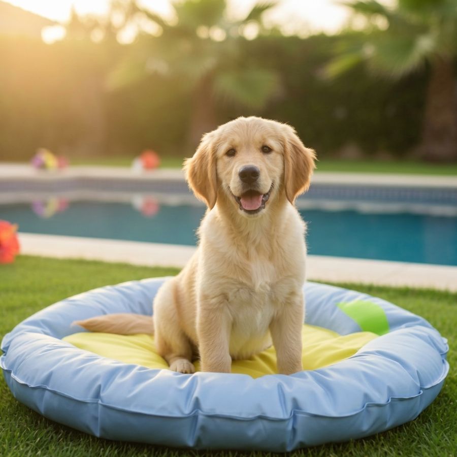 Summer Vibes Cama Refrescante Azul para perros, , large indicador imagen numero 1
