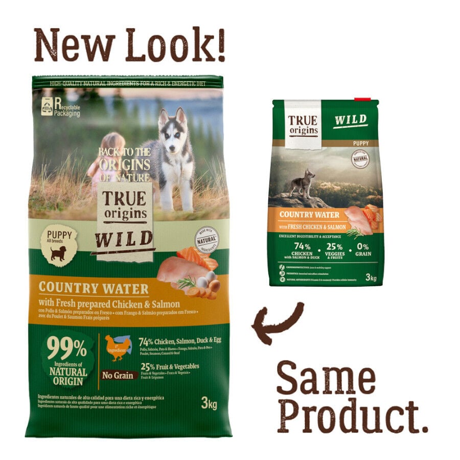 12 kg True Origins Wild Puppy Country Water Pollo y Salm&oacute;n pienso, , large indicador imagen numero 2