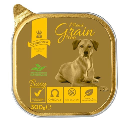 Criadores Men&uacute; Grain Free&nbsp;Buey comida h&uacute;meda perro Imagen numero 1
