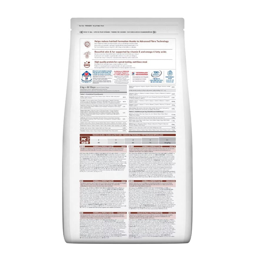 7 kg Hill's Science Plan Adult Hairball y Perfect Coat Pollo pienso para gatos, , large Imagen numero 2