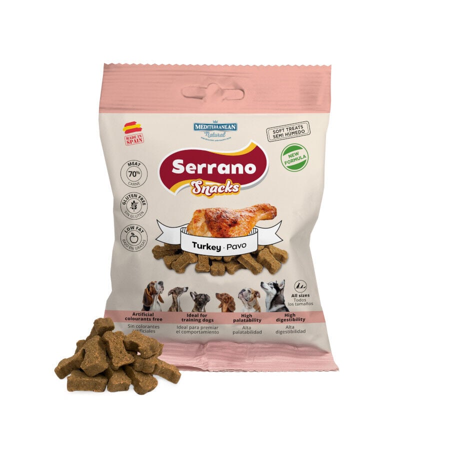 85 g Mediterranean Natural Serrano Galletas Pavo para perros, , large indicador imagen numero 2