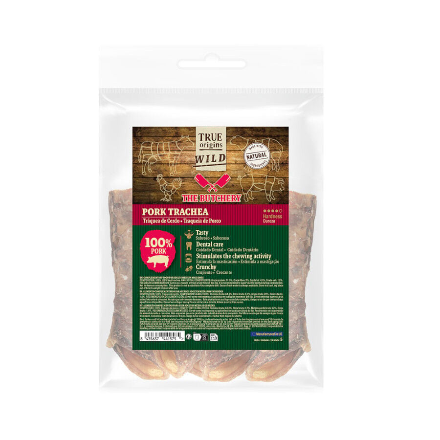 Pack 5 uds. True Origins Wild Tr&aacute;quea Cerdo Snack para perros, , large indicador imagen numero 2