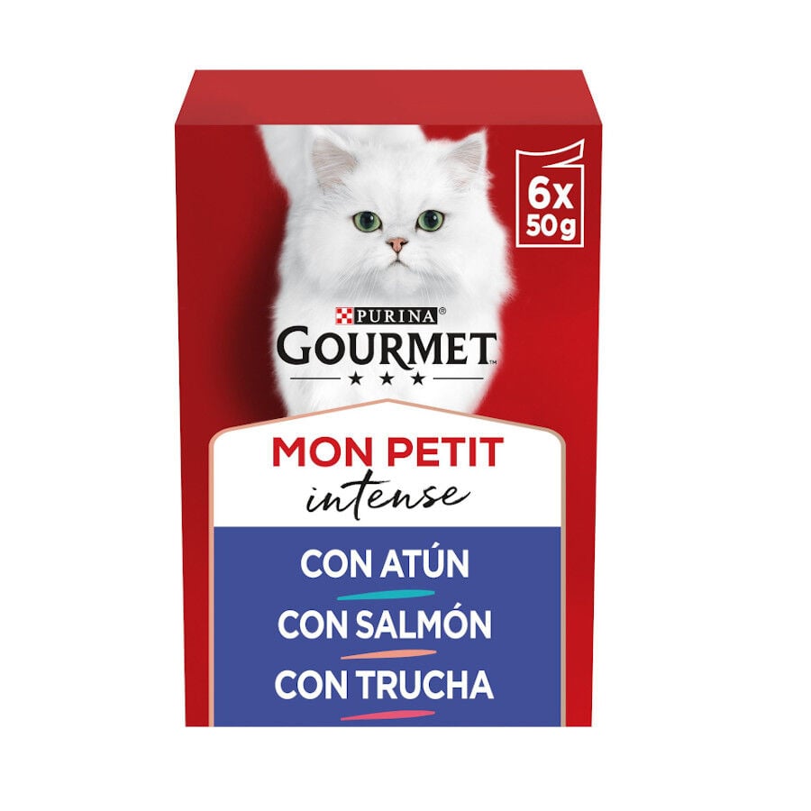 Gourmet Mon Petit Selecci&oacute;n Pescados en salsa sobre para gatos