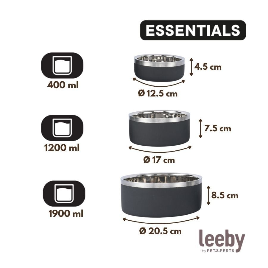 Leeby Comedero Acero Inoxidable para perros y gatos, , large Imagen numero 4