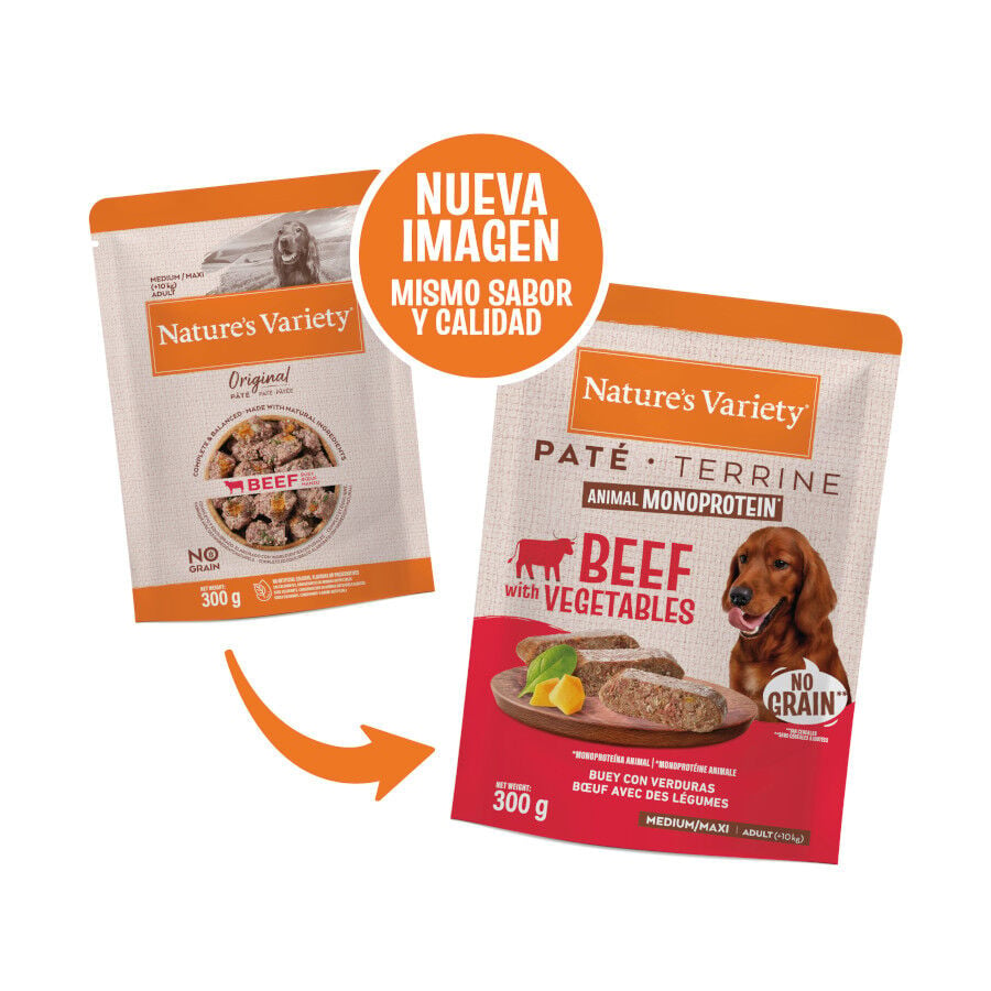 Nature's Variety Medium/Maxi Adult buey sobre para perros