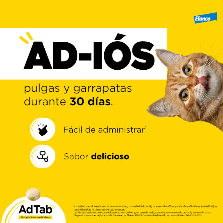 AdTab Comprimidos Masticables Antiparasitarios para gatos, , large indicador imagen numero 7