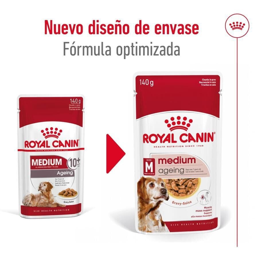 140 g Royal Canin Medium Ageing sobre en salsa para perros&nbsp;senior, , large indicador imagen numero 2