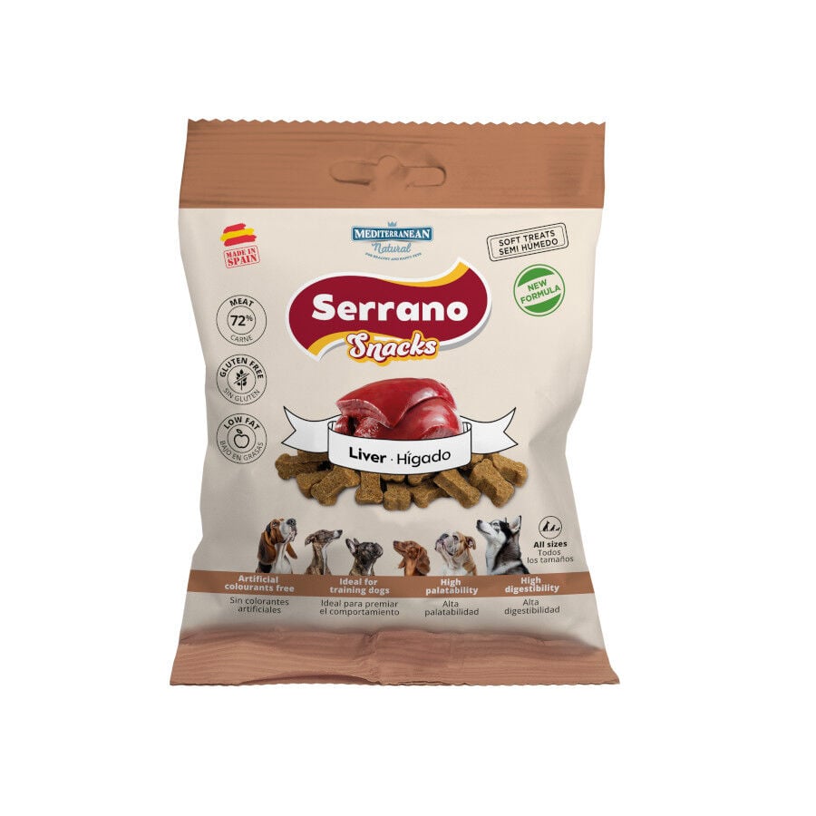 85 g Mediterranean Natural Serrano Galletas H&iacute;gado para perros, , large indicador imagen numero 1