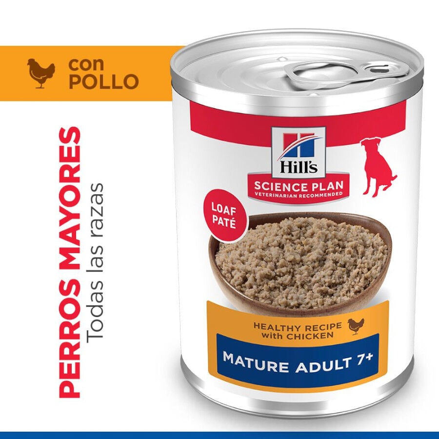 370 g Hill's Science Plan Mature 7+ Adult pollo lata para perros, , large indicador imagen numero 2