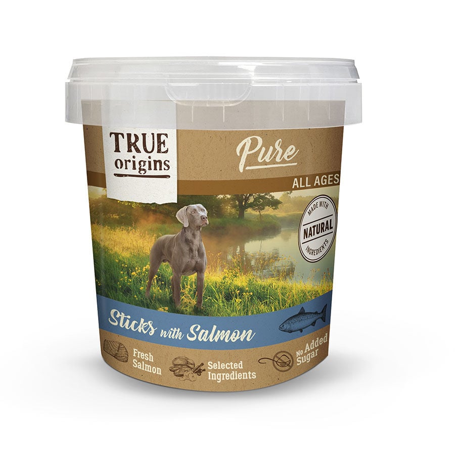 True Origins Pure Palitos Salm&oacute;n para perros