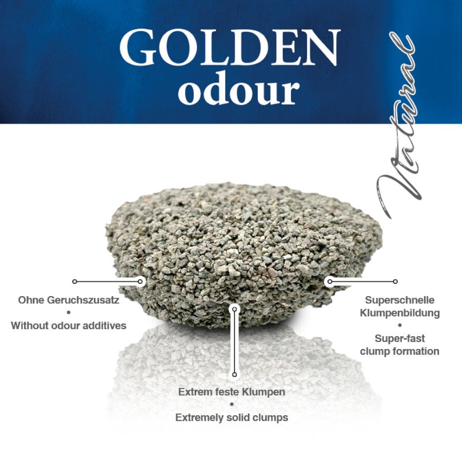 14 kg Golden Odour Arena Aglomerante Absorbe Olores para gatos, , large indicador imagen numero 5
