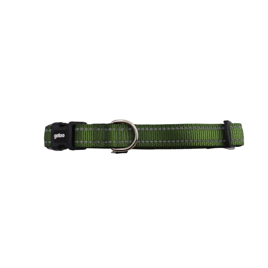 Gotoo Collar de nylon reflectante verde para perros, , large Imagen numero 1