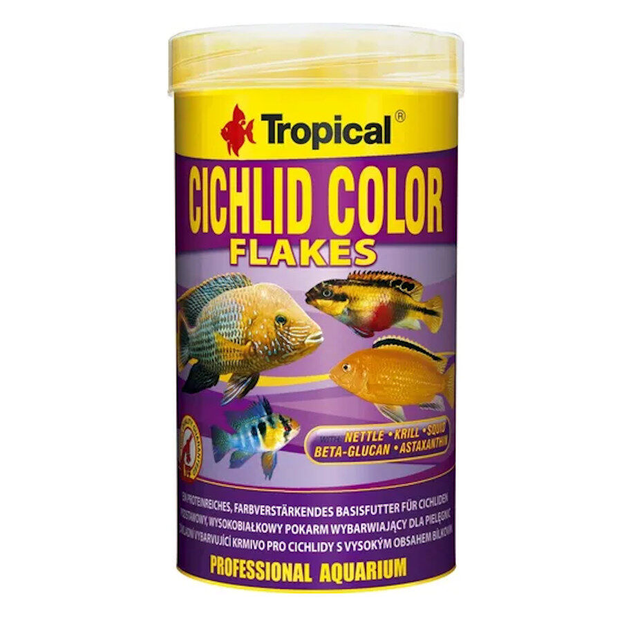 Tropical Cichlid Color Flakes Alimento en Escamas para peces, , large Imagen numero 1