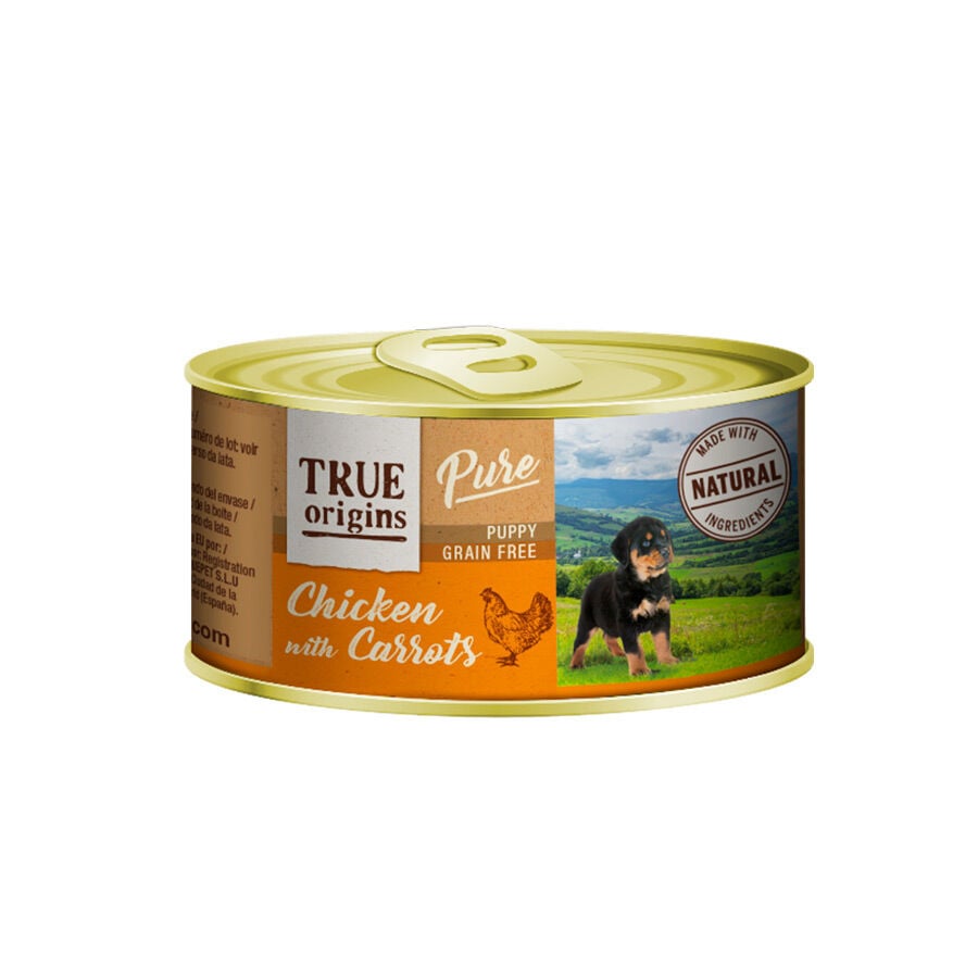 185 g True Origins Pure Puppy Pollo con Zanahoria lata para perros, , large Imagen numero 1