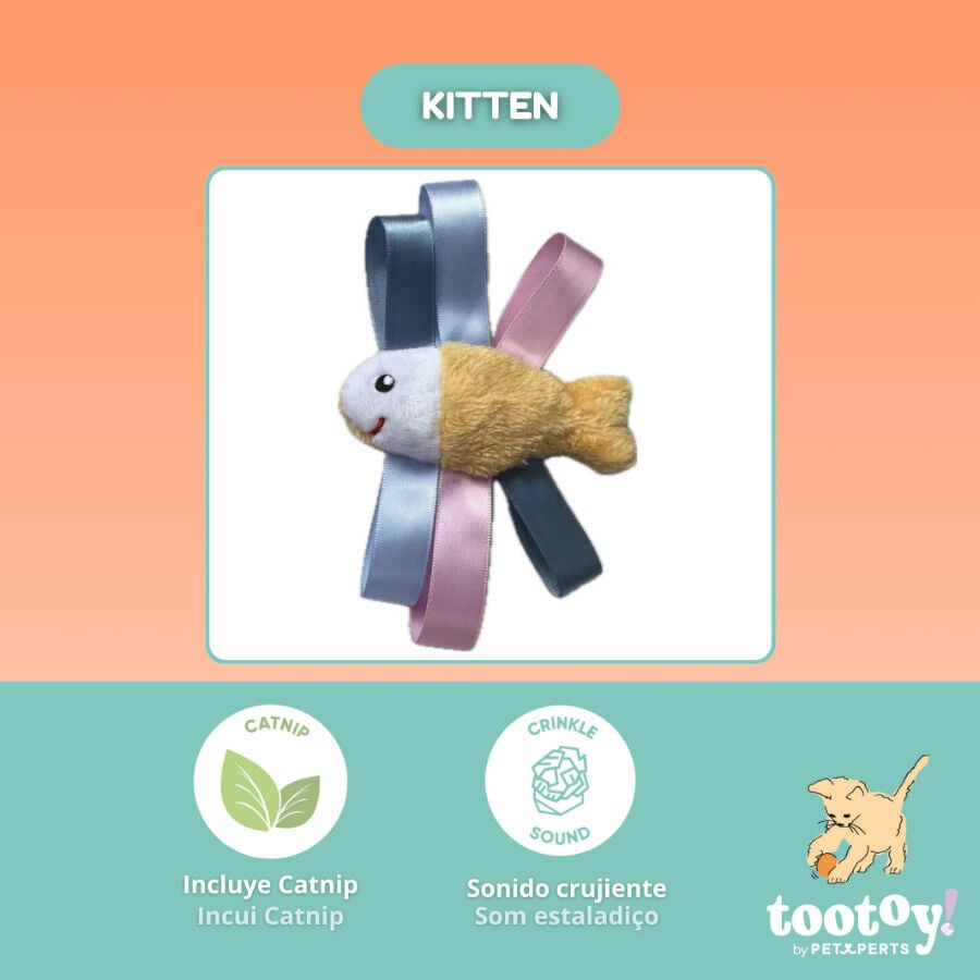 Tootoy! Peluche con Catnip Pez con Lazos para gatitos, , large Imagen numero 3