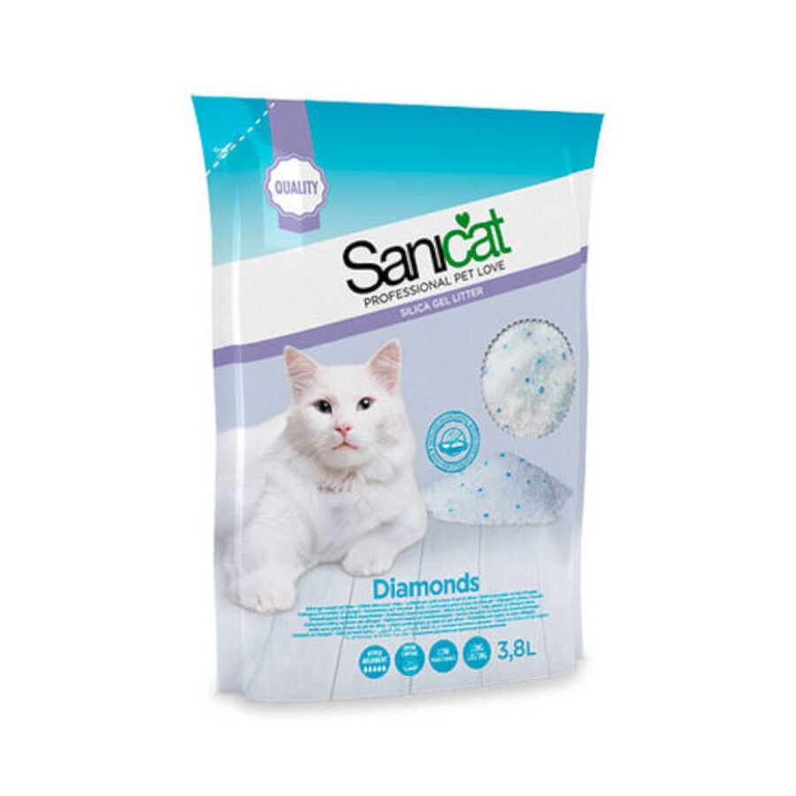 Sanicat Diamonds arena de s&iacute;lice para gatos indicador imagen numero 1