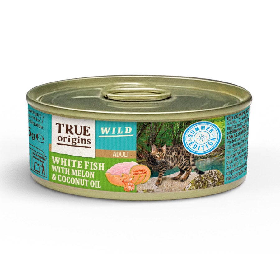 85 g True Origins Wild Summer Pescado Blanco con Gambas en Pat&eacute; lata para gatos, , large Imagen numero 1