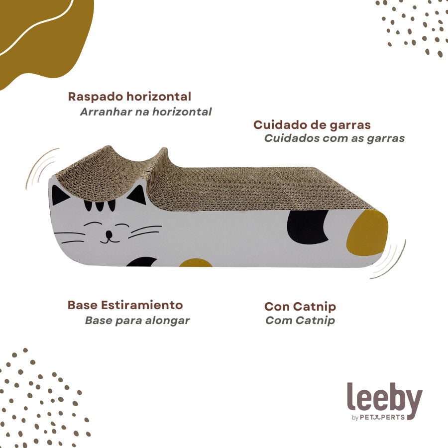 Leeby Kira tabla rascador de cart&oacute;n blanco para gatos, , large indicador imagen numero 4
