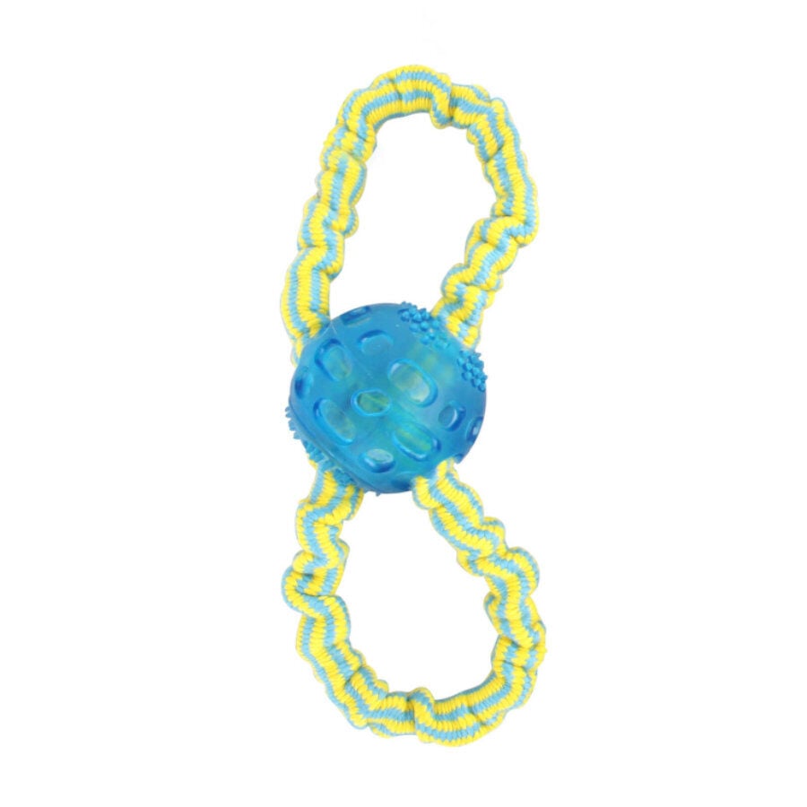 Tootoy! Super elastic toy Blue Pelota con Cuerda Azul para perros, , large indicador imagen numero 2