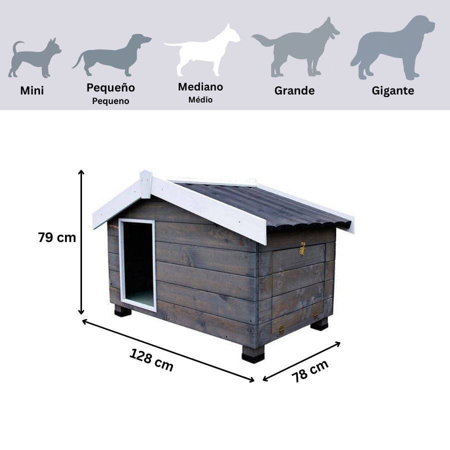 TK-Pet Mountain Caseta de Madera Gris para perros, , large indicador imagen numero 3