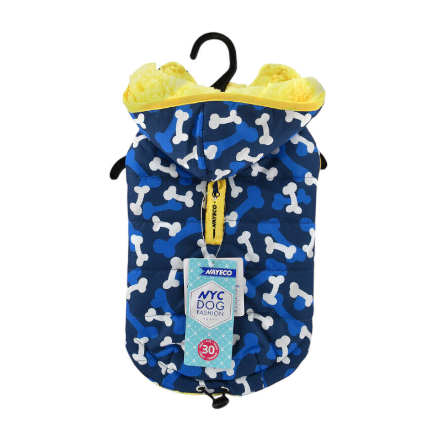 Nayeco Abrigo Acolchado Paws Print Azul para perros, , large indicador imagen numero 5