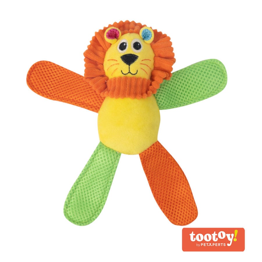 Tootoy! Chew Fetch It Lion Multicolor peluche para perros