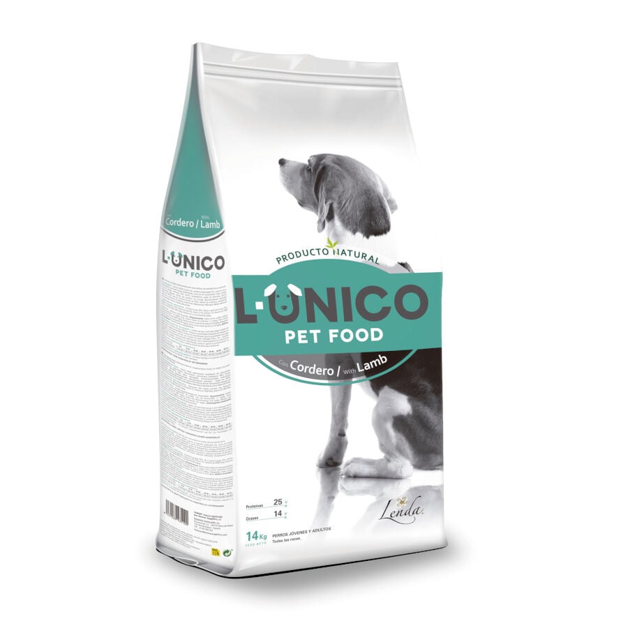 L-&Uacute;nico Cordero pienso para perros