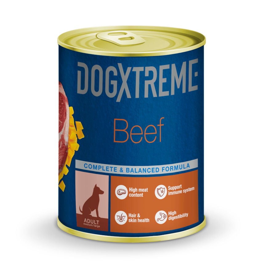 400 g Dogxtreme Adult ternera con calabaza lata para perros, , large Imagen numero 1