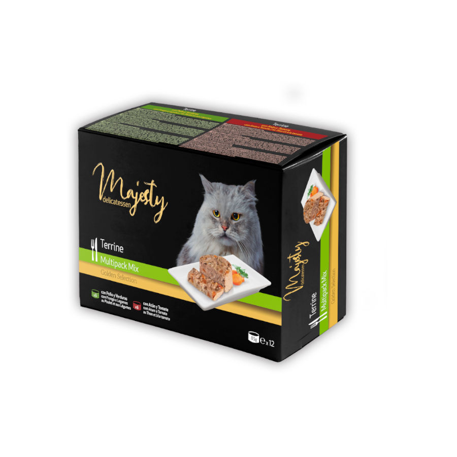 12 latas x 85 g Majesty Adult Mix Terrine lata para gatos, , large Imagen numero 1