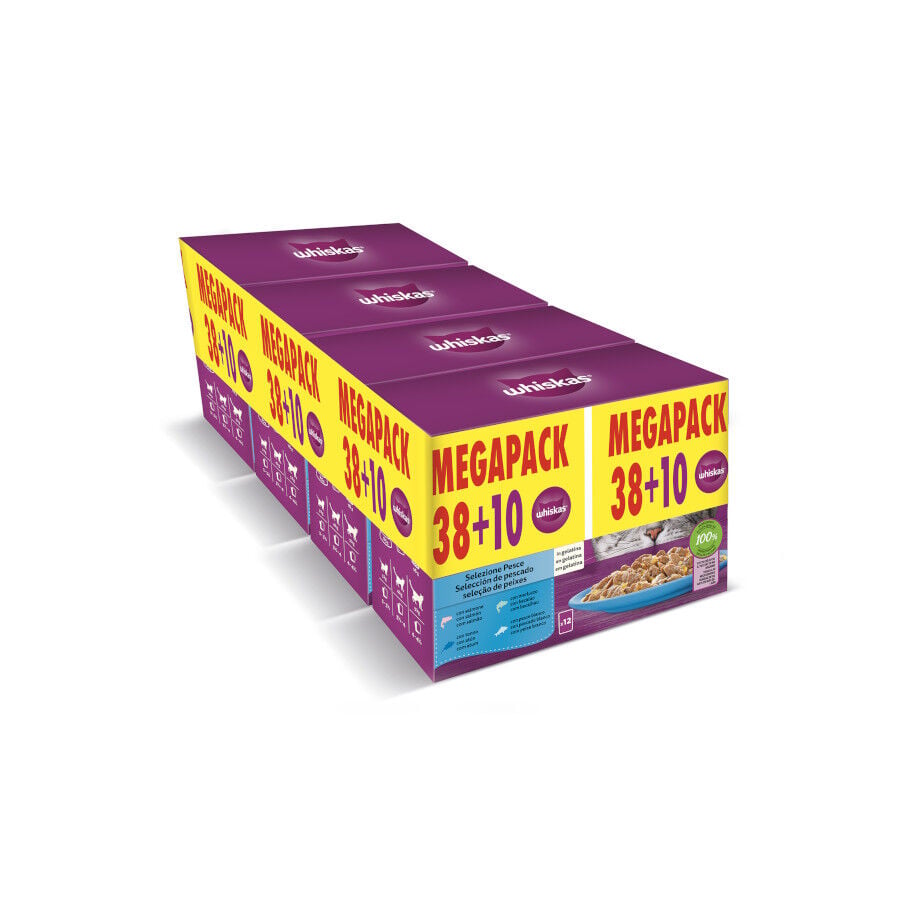 Whiskas Selecci&oacute;n Pescados Gelatina en Bolsita para gatos