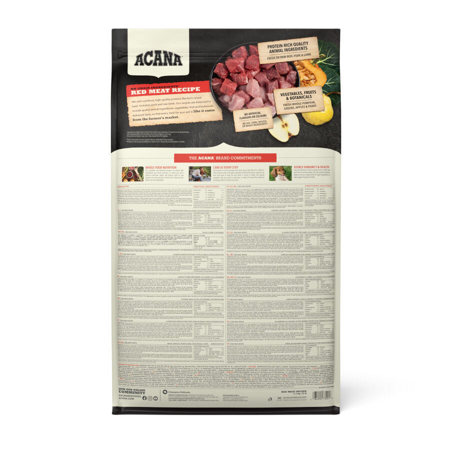 11.4 kg Acana Adult Red Meat pienso para perros, , large Imagen numero 2