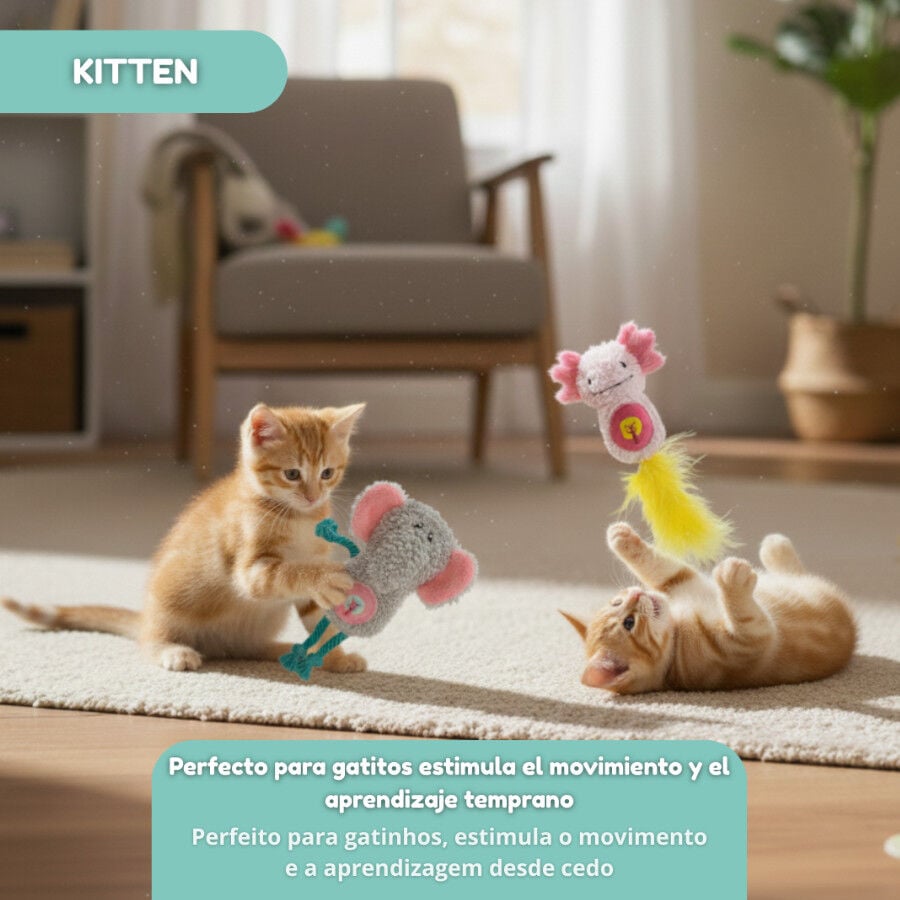 Tootoy! Peluches con Catnip Elefante & Ajolote para gatitos, , large indicador imagen numero 7