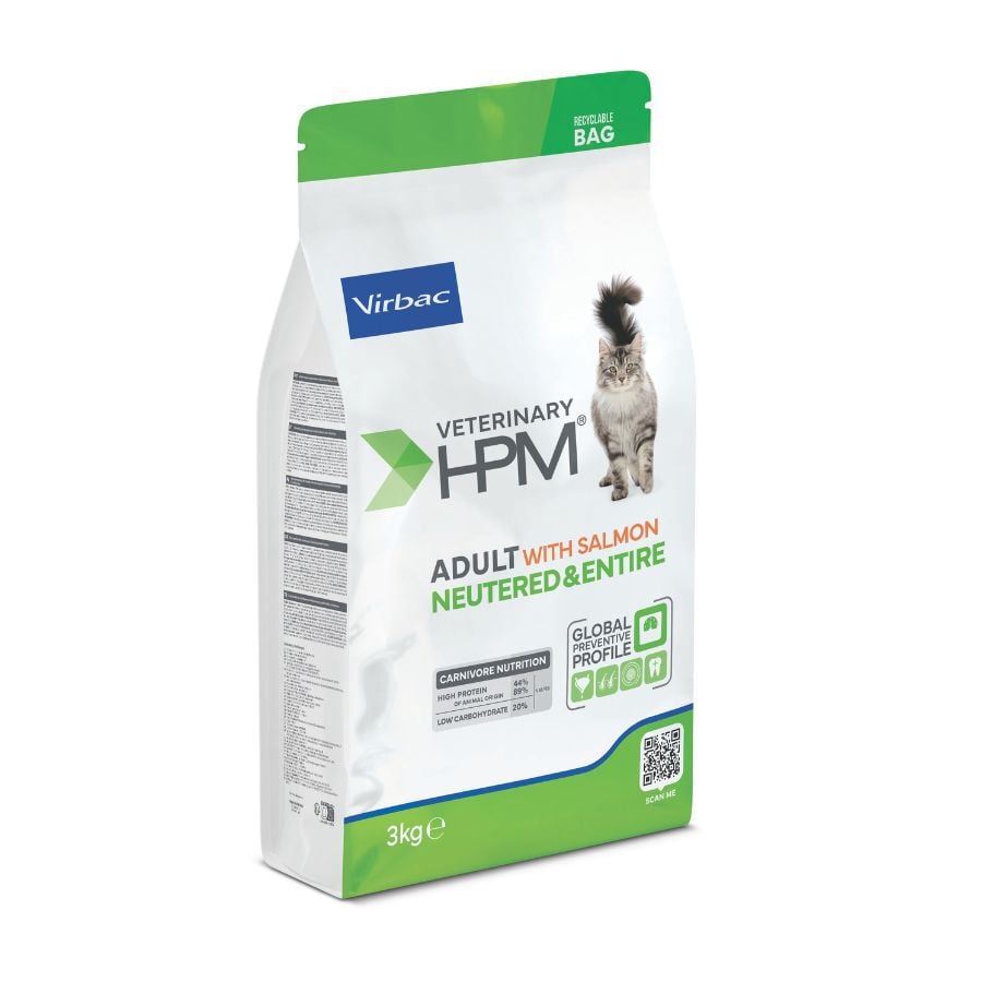 3 kg Virbac HPM Veterinary Pienso Salm&oacute;n para gatos adultos, , large indicador imagen numero 3