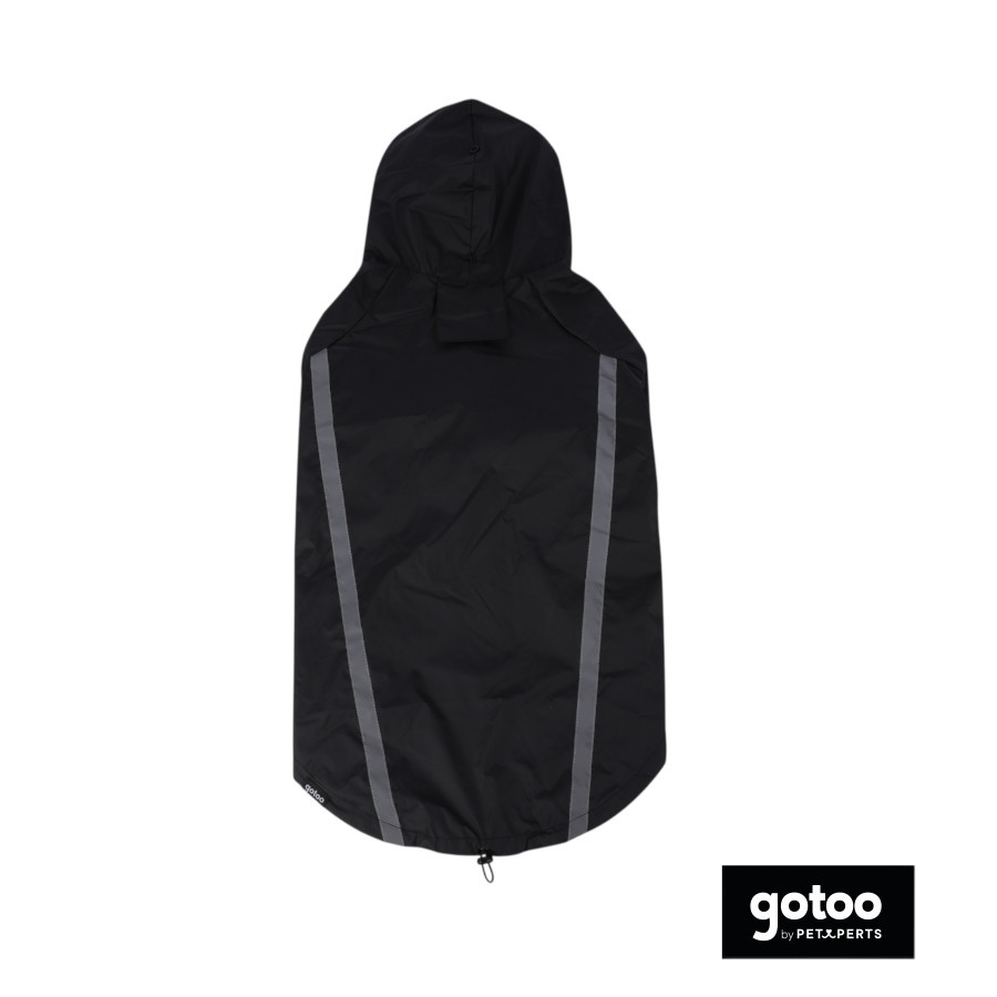 Gotoo Abrigo Impermeable Reflectante Negro para perros, , large indicador imagen numero 2