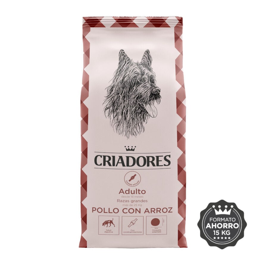 15 kg Criadores Adulto Pollo y Arroz pienso para perros de razas grandes, , large indicador imagen numero 2