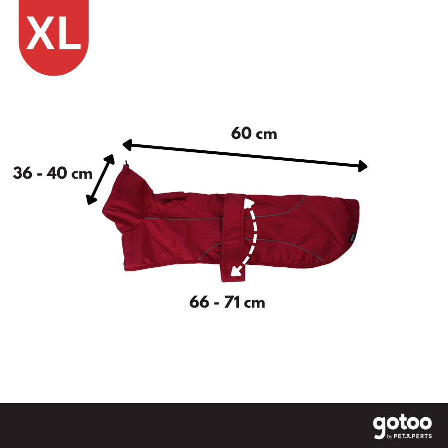 Gotoo Chaqueta Impermeable Rojo para galgos, , large indicador imagen numero 4