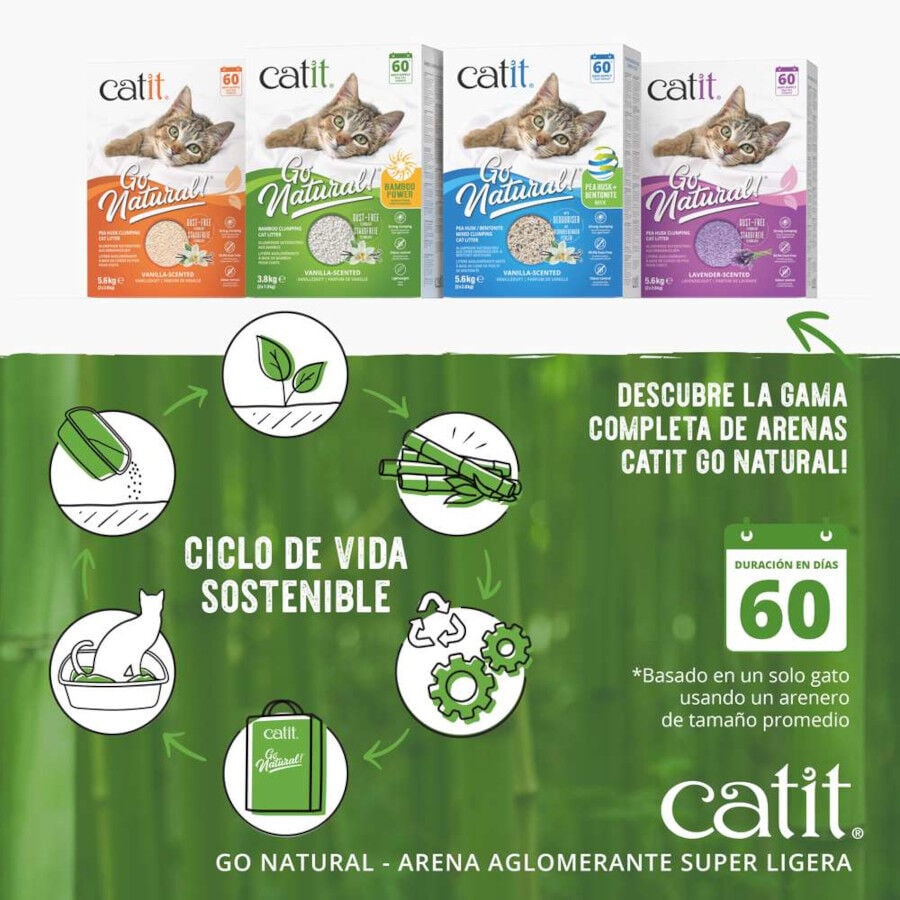 Catit Go Natura! Arena Biodegradable Bamb&uacute; para gatos, , large indicador imagen numero 5