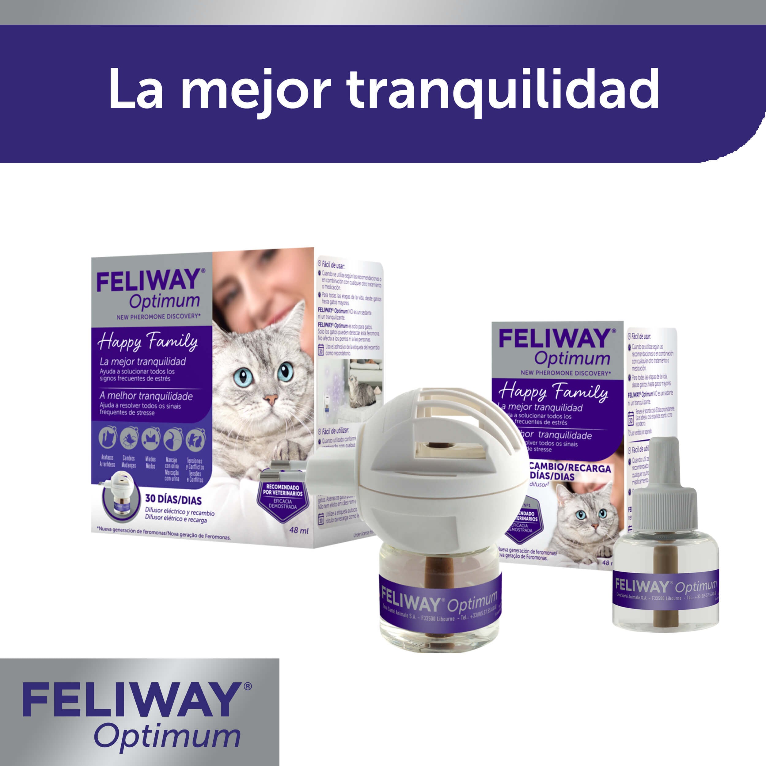 Feliway Optimum Difusor Tranquilizante para gatos, , large Imagen numero 9