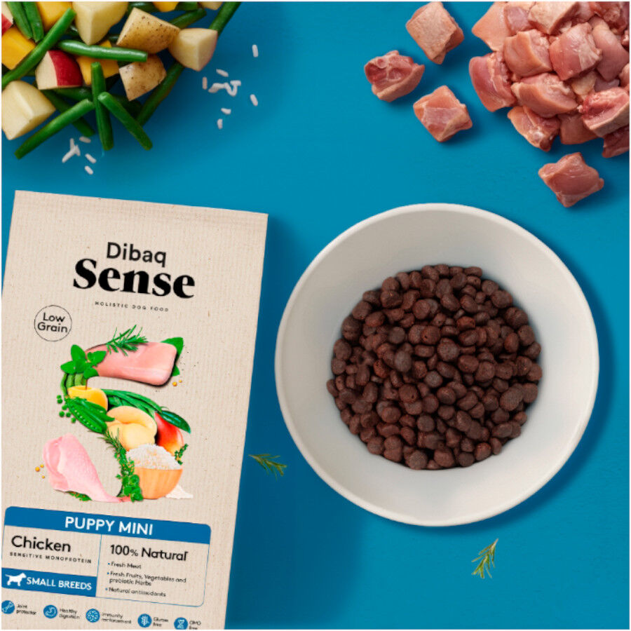 2 kg Dibaq Sense Low Grain Puppy Mini Pollo Pienso para perros, , large indicador imagen numero 2