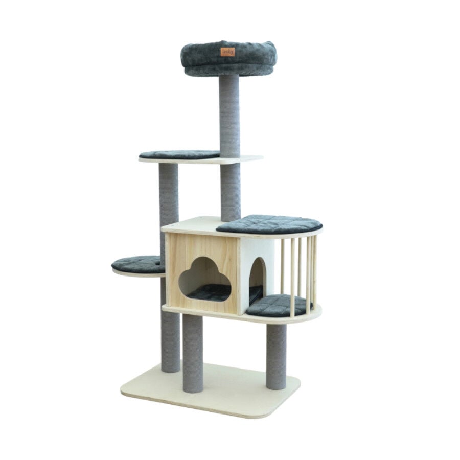 Leeby Cloud Collection torre rascador multiplataforma con cama nido para gatos, , large Imagen numero 1