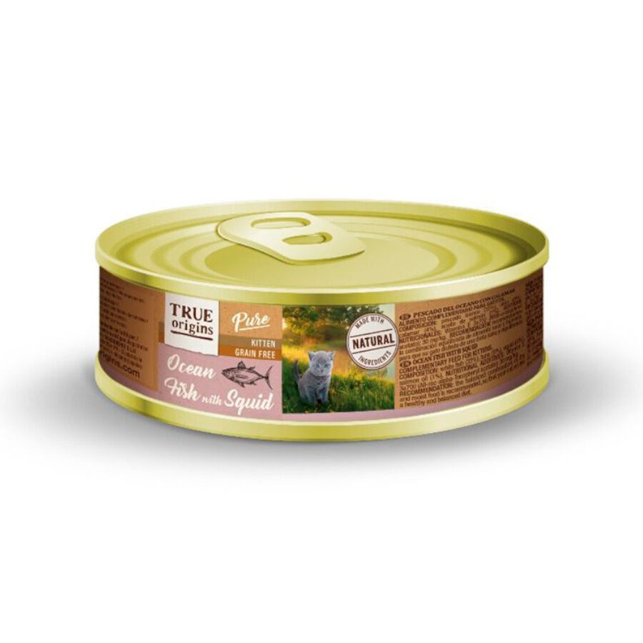 85 g True Origins Pure Kitten Pat&eacute; Pescado y Calamar lata para gatos&nbsp;, , large Imagen numero 1
