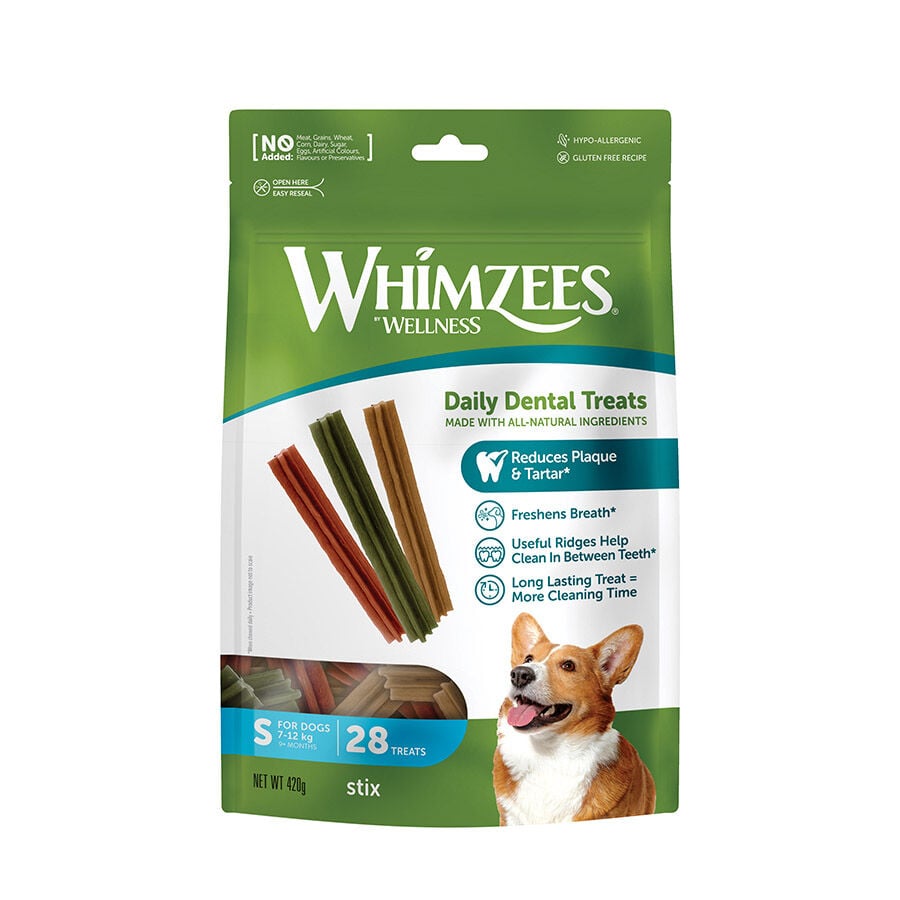 28 barritas Whimzees Snacks Dentales Stix para perros de razas peque&ntilde;as, , large Imagen numero 1