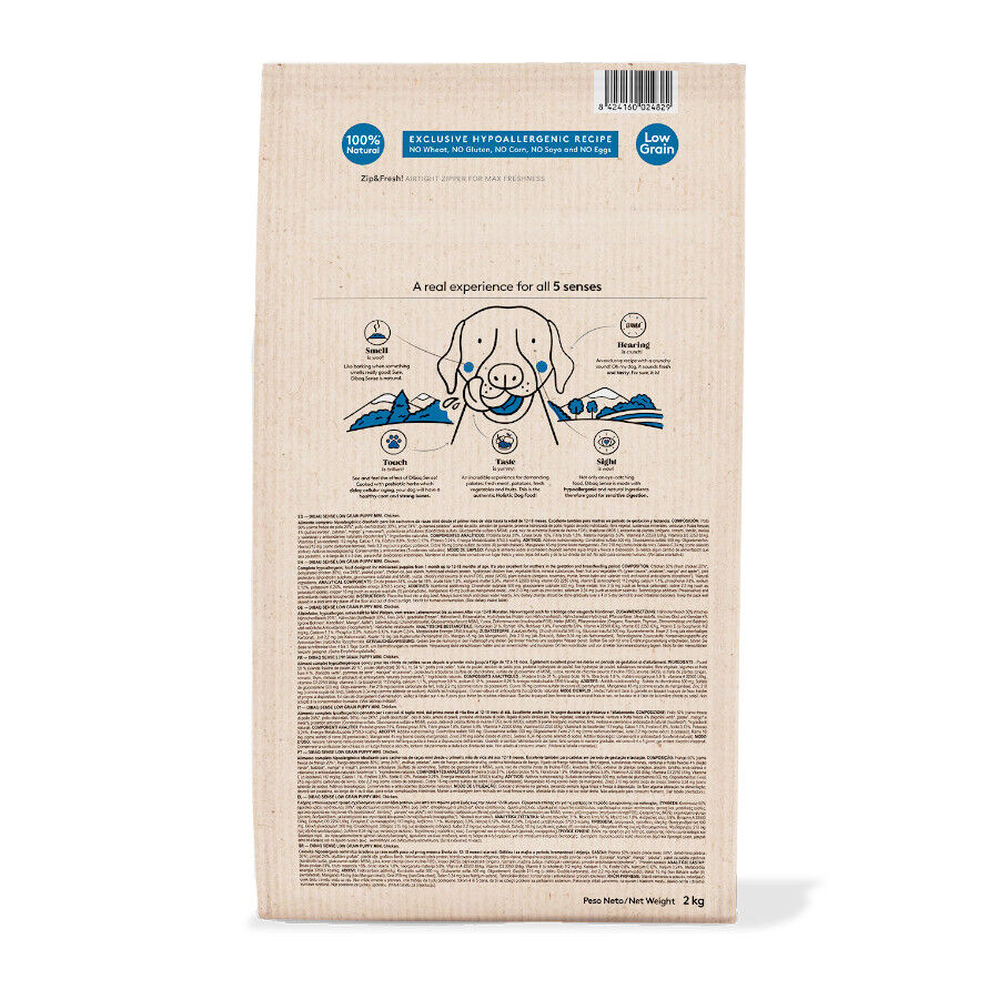 2 kg Dibaq Sense Low Grain Puppy Mini Pollo Pienso para perros, , large indicador imagen numero 7
