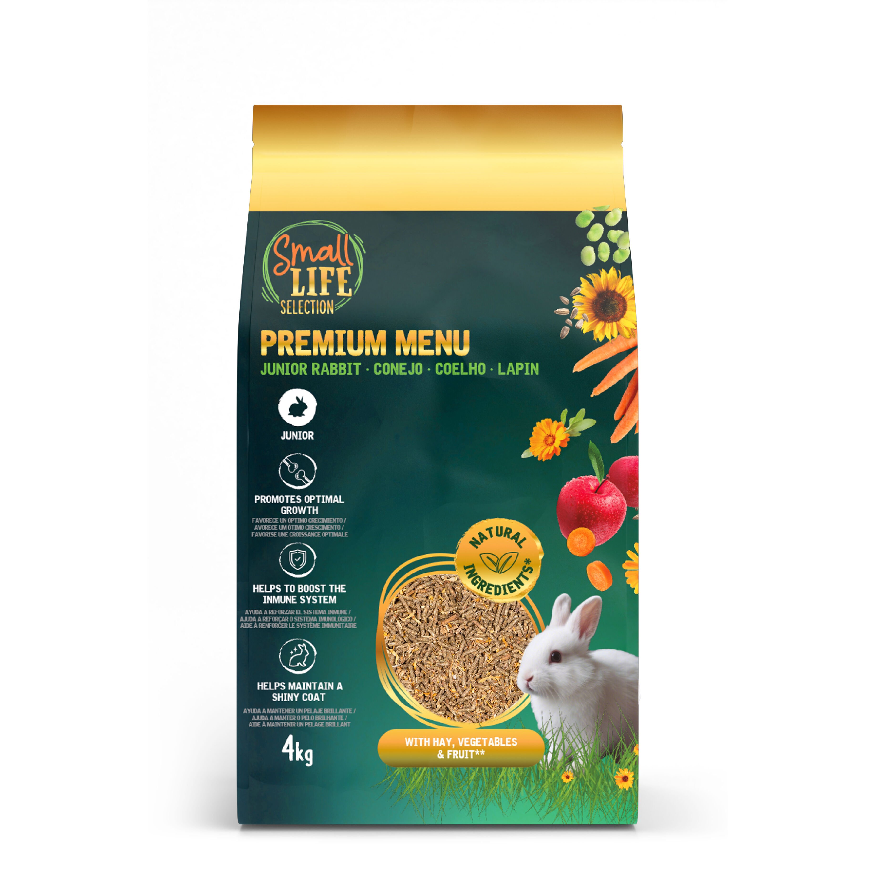 4 kg Small Life Selection Premium Men&uacute; Pienso para conejos junior, , large Imagen numero 1